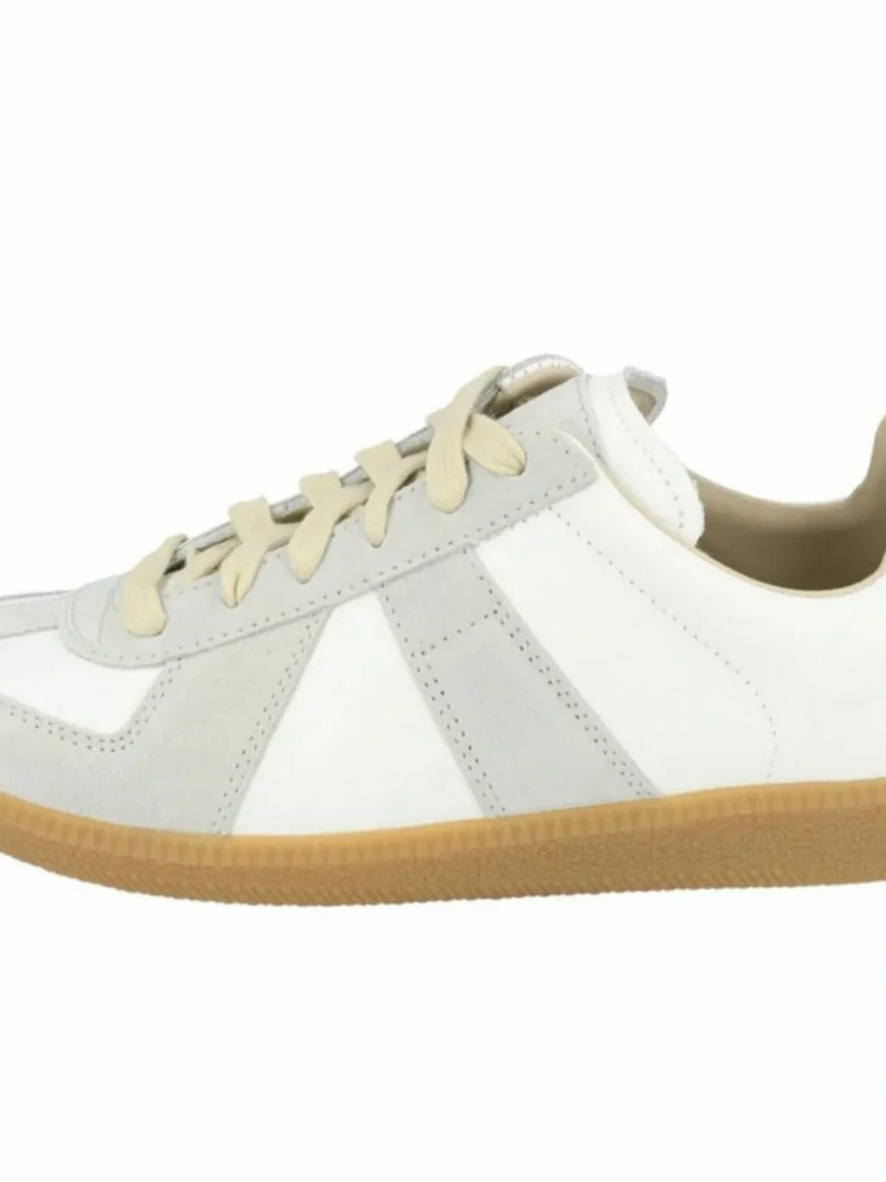 Maison Martin Margiela White, Beige and Gum Sole Classic Trainer Sneakers